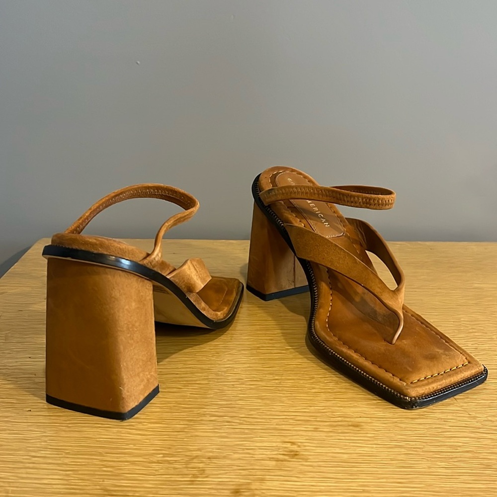 Good American Suede Block Heel